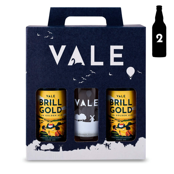 Gift Set - 2 x Brill Gold + Glass